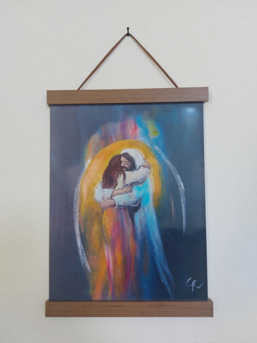 Kunstdruck "Hugged by Jesus"