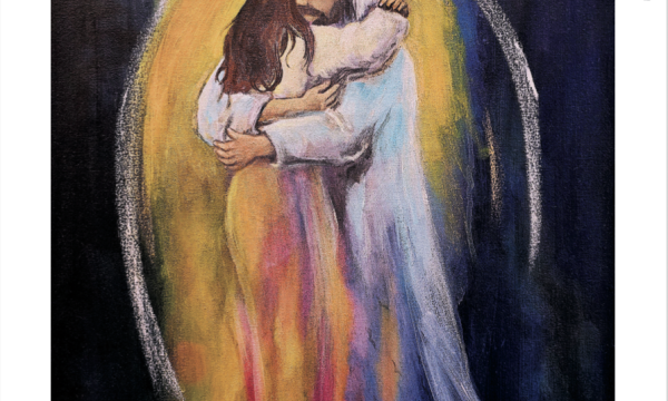 Kunstdruck "Hugged by Jesus"